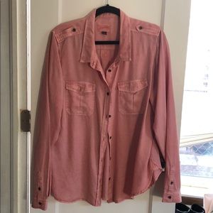 Universal thread xl pink button down top